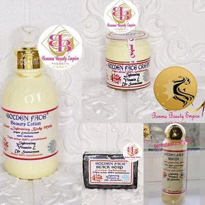 Golden Face Beauty Milk + Golden Face Serum + Face Cream + Black Soap 4pcs Set - Picture 1 of 5