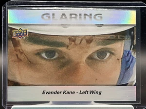 Evander Kane Glaring #GL-15 Edmonton Oilers serie 2 cubierta superior 2023-24 - Imagen 1 de 2