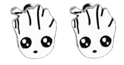 Marvel Comics Guardians of the Galaxy Baby Groot Metal Stud Earings in Gift Box - Image 1 of 2