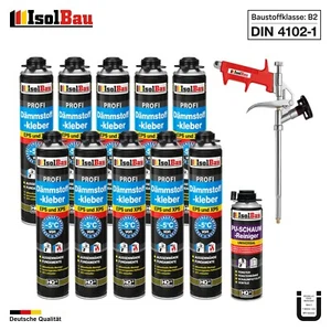 Dämmstoffkleber 750ml PU-Klebeschaum Perimeterkleber PU-Reiniger Schaumpistole - Bild 1 von 42