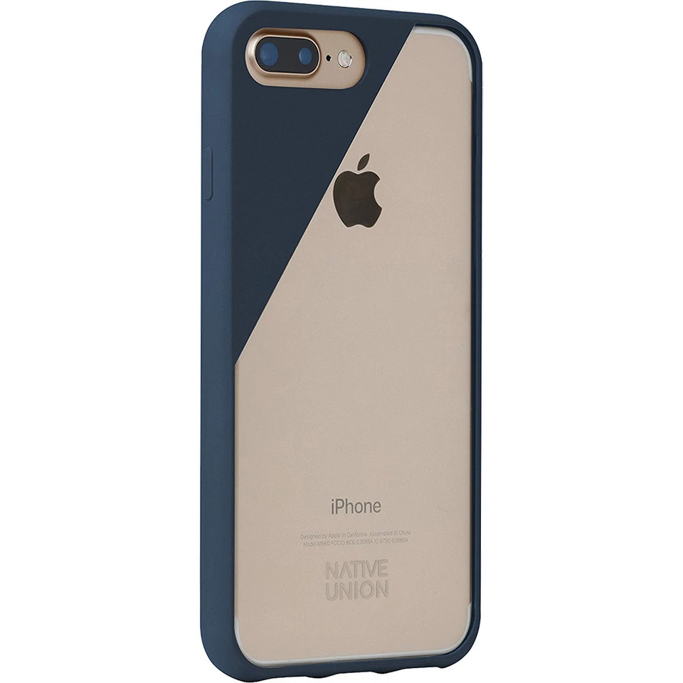 FUNDA CRISTAL UNIÓN NATIVA APPLE IPHONE 7PLUS TOTALMENTE PROTECTORA AZUL MARINO Foto 1 de 4