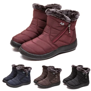 Stivaletti donna invernali fodera pelliccia calda donna scarpe basse antiscivolo impermeabili - Foto 1 di 10