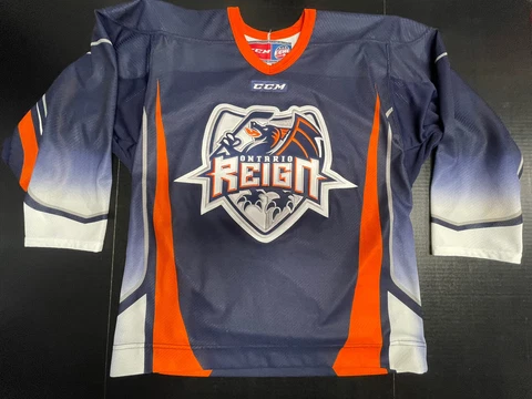 Vintage CCM ECHL Ontario Reign Hockey Jersey Size Adult Med. Los Angels Kings Cover