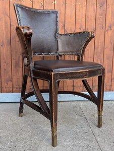 Art Nouveau Dining Room Chair Bauhaus Barber Chair Vintage Armchair Around 1900 - Picture 1 of 18
