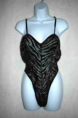 Macacão de pelúcia vintage MAIDENFORM veludo dourado malha metálica tamanho P - Imagem 1 de 4