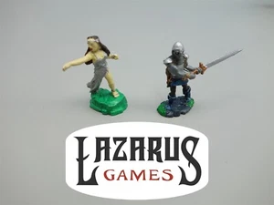 Dungeons & Dragons, D&D: minis - Knight & Mage (painted oop metal) - Picture 1 of 6