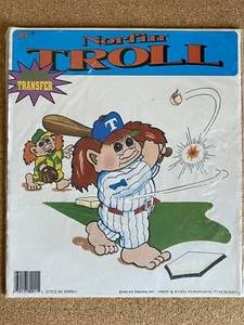 Maglia Norfin Troll Iron-On Transfer Vintage 1992 Joy Insignia Baseball Treasure - Foto 1 di 3