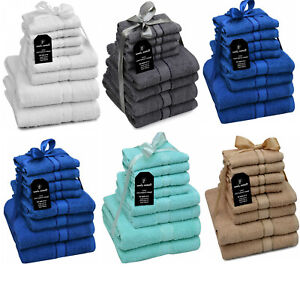  8 Piece Soft Cotton Towels for Bath,Hand,Face Bale Gift Set of Luxury Bathroom
