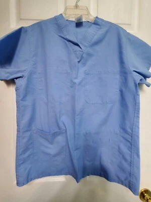 Blusa Médica Medline Angelstat UNISEX talla S-azul/techo cuello en V-pecho 22.5"/L 27.5" Foto 1 de 4