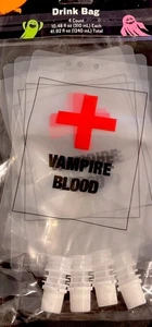 Halloween Plastik Vampir Blut Party Getränk Beutel - Bild 1 von 2