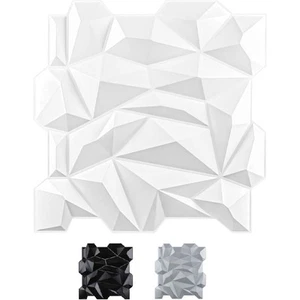 Art3d 3D Wall Panels PVC Jagged Diamond Design (32 Sq.Ft) - Picture 1 of 14