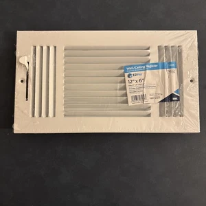 12 x 6 Inch (Duct Opening) Air Vent Cover for Wall or Ceiling, Three-Way Vent - Picture 1 of 4