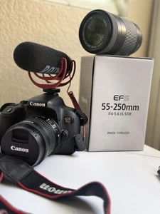 Canon EOS Rebel T7i DSLR Camera Bundle EGS 55-250 - Picture 1 of 15
