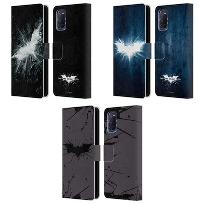 OFFICIAL THE DARK KNIGHT RISES LOGO LEATHER BOOK WALLET CASE FOR OPPO PHONES - Image 1 of 4