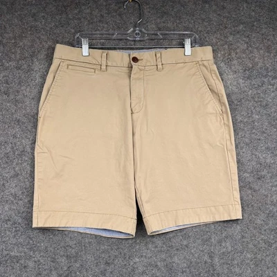 Tommy Hilfiger Pantalones Cortos Para Hombres 34 Caqui Calce Clásico Chino Frente Plano Informal Verano Foto 1 de 4