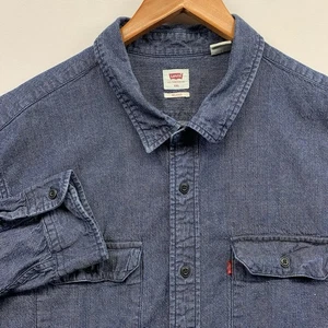 Camisa de mezclilla Levis Red Tab para hombre talla XXL con botones manga larga jean ropa de trabajo - Imagen 1 de 12