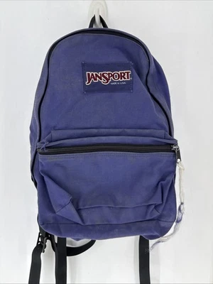 Vintage Classic Purple Jansport USA Two Compartment Backpack 18x14x5 Lightweight - Image 1 of 4