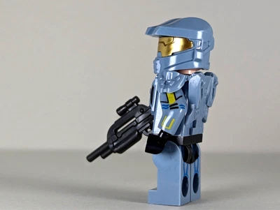 Custom Printed LEGO Minifigure (x) Sand Blue Spartan-Style Super Soldier - image 1 of 4