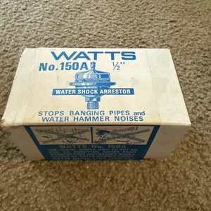 Watts No. 150A Water Hammer Arrestor 1/2 NPT Stops Banging Pipes in Box NEW NOS - Picture 1 of 1