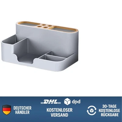 Schreibtisch Organizer Aufbewahrungsbox für Kosmetik Büro Stifthalter Ablage ... - Bild 1 von 3