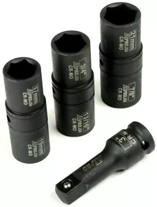 4 pcs 1/2" Dr Impact Flip Deep Socket Set Lug Nut Remover Installer Industrial - Picture 1 of 2