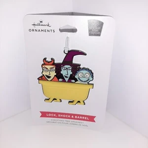 Nightmare Before Christmas Metal Ornament LOCK, SHOCK & BARREL NEW Hallmark 2022 - Picture 1 of 3