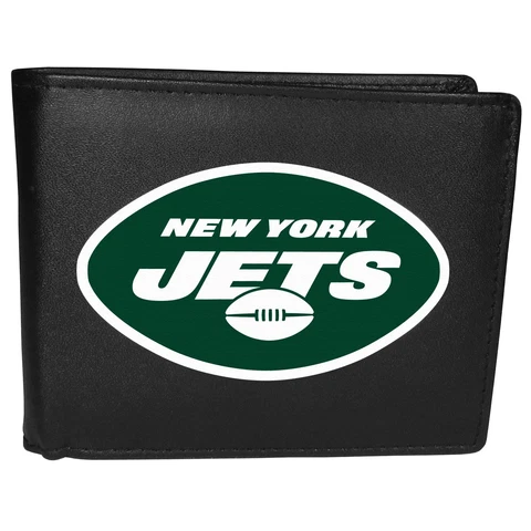 Siskiyou Sports NFL Unisex New York Jets Bi-fold Wallet Large Logo Cover