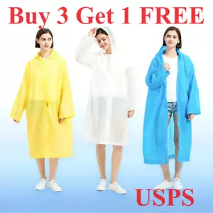 Women Man Raincoat Waterproof Clothing Adult Camping Reusable Poncho Rainwear - Picture 1 of 19