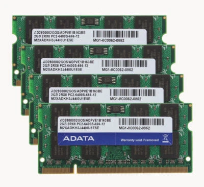 Adata 8GB 4X 2GB 2 GB PC2-6400S DDR2 800Mhz SODIMM Laptop RAM Memory CL6 Non-Ecc - Image 1 of 4