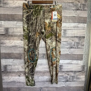 Cabelas OutfitHer Womens Leggings BugSkinz Woodlands Camo Cropped Hunting XL NWT - Picture 1 of 14