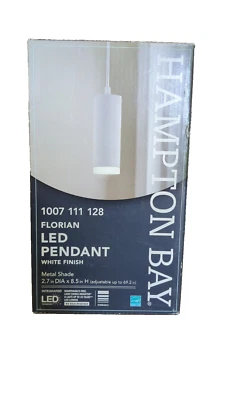 Florian 50-Watt Integrated LED White Mini Pendant with Plastic Shade - Image 1 of 4