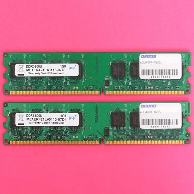 PQI / ADTEC 2GB (2x1GB) DDR2 RAM 6400 800Mhz Desktop 240 Pin Memory - Image 1 of 2