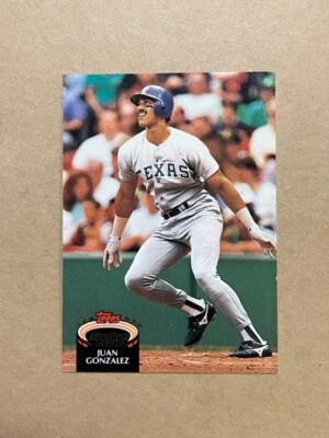 Juan Gonzalez ~ 1992 Topps Stadium Club #240 ~ Texas Rangers ~ Free Ship - Image 1 of 2
