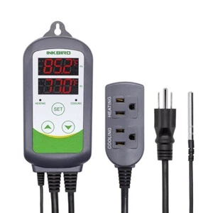 Digital Temperature Controller 2-stage Outlet Thermostat Heating and Cooling - Bild 1 von 7