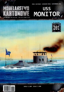 USS Monitor Civil War Ironclad Modelarstwo Kartonowe 1:200 Paper Card Model NEW! - Picture 1 of 1