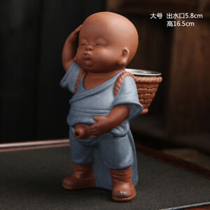 creative tea pet yixing zisha monk pee doll tea strainer boy statue tea play new