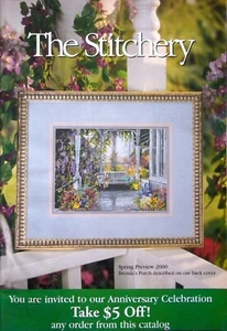 THE STITCHERY - CROSS STITCH MAGAZINE , SPRING PREVIEW 2000 BRENDA'S PORCH - Picture 1 of 5