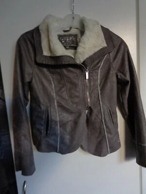 Chaqueta de Moto Guess Niñas Talla 14/16 GRIS/MARRÓN Cuero Sintético Foto 1 de 4