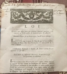 ASSIGNATS. GELDWECHSEL FÜR ASSIGNATEN. 1792.  - Bild 1 von 1