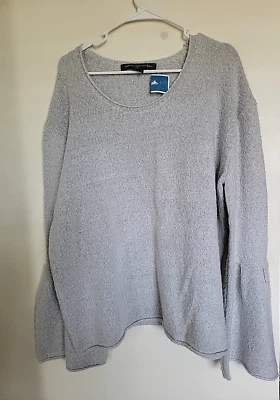 Suéter Top Pullover Gris Manga Campana Ancha Gran Tamaño French Connection L NUEVO Foto 1 de 3