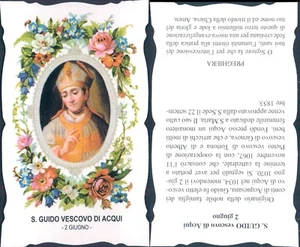 RARITA'*SANTINO DEL GIORNO DI NASCITA *02-GIUGNO*S. GUIDO VESCOVO DI ACQUI* - Foto 1 di 1