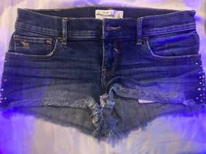 Girls Size 16 Abercrombie Kids Bling Jean shorts - Picture 1 of 2