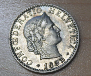 1885 Switzerland 20 Rappen - Picture 1 of 2