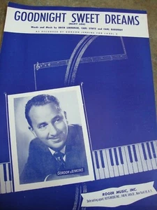 GOODNIGHT SWEET DREAMS (Mary Lou) Piano MUSIC song Word and Music 1955 JENKINS - Picture 1 of 2