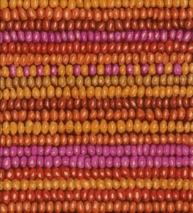 Kaffe Fassett BEAD STRIPE EARTH 1/2 yard GP50 purple, orange RARE original issue - Picture 1 of 2