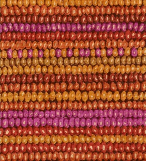 Kaffe Fassett BEAD STRIPE EARTH  1 yard GP50 purple, orange RARE original issue - Image 1 of 2