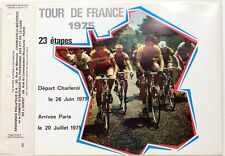 FRANCE  GRAND FEUILLET PHILATÉLIQUE CEF 13 CYCLISME TOUR DE FRANCE 1975 VELO 
