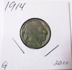 1914 Buffalo Nickel Good - Picture 1 of 4