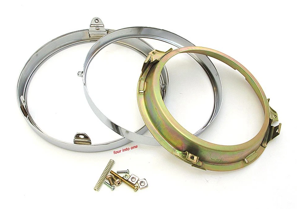 Chrome Headlight Rim Retainer Assembly - Honda CB450 CB500 CB550 CB750 GL1000 - Image 1 of 1