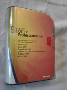 NEW SEALED Genuine Microsoft Office Professional 2007 Full Version RETAIL - Photo 1/4